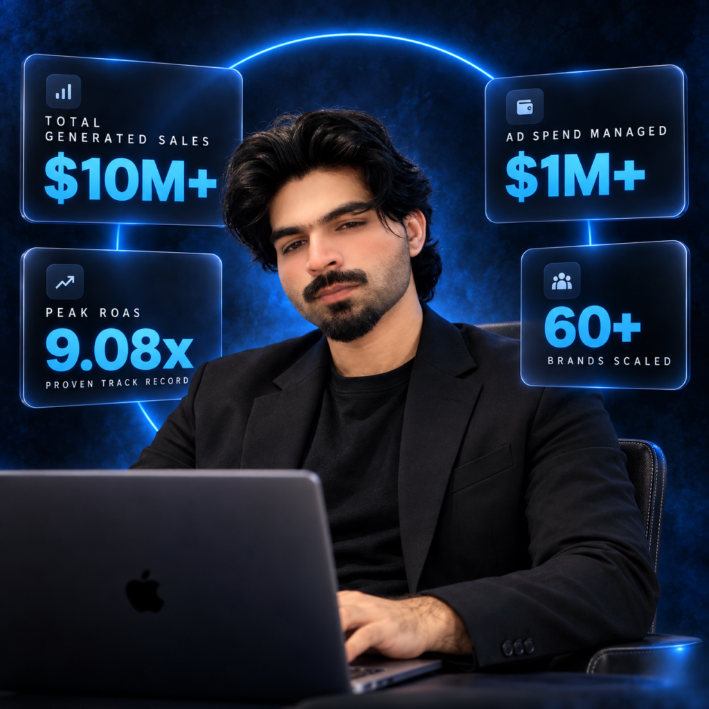 Rehman Sandhu performance marketer with eCommerce growth metrics