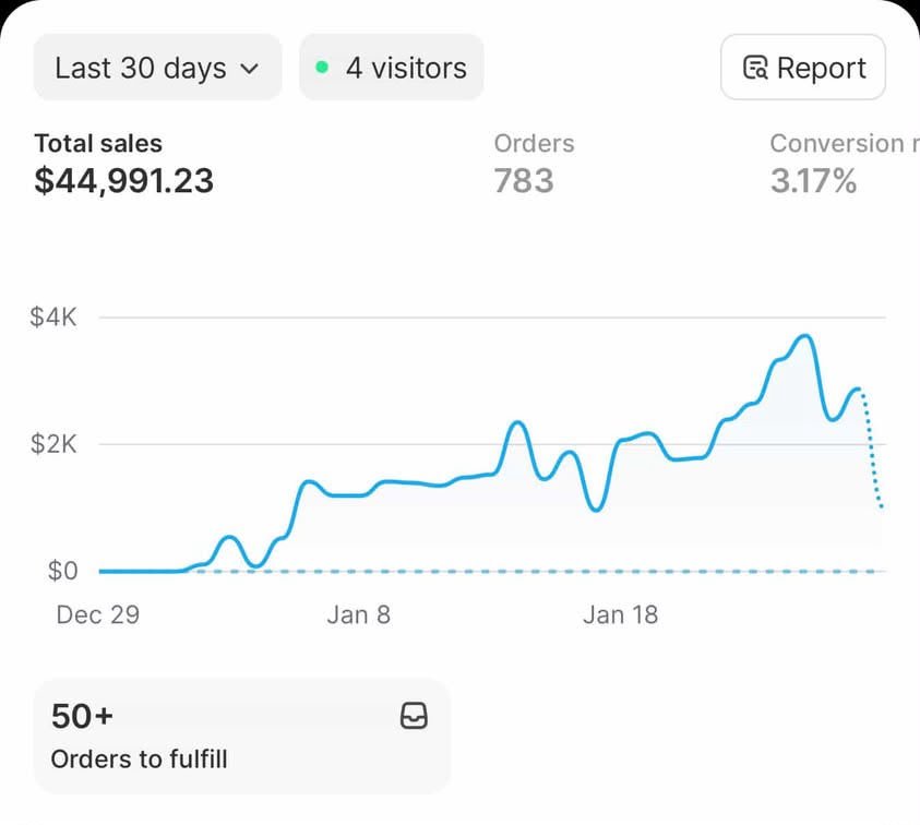 Shopify analytics performance proof
